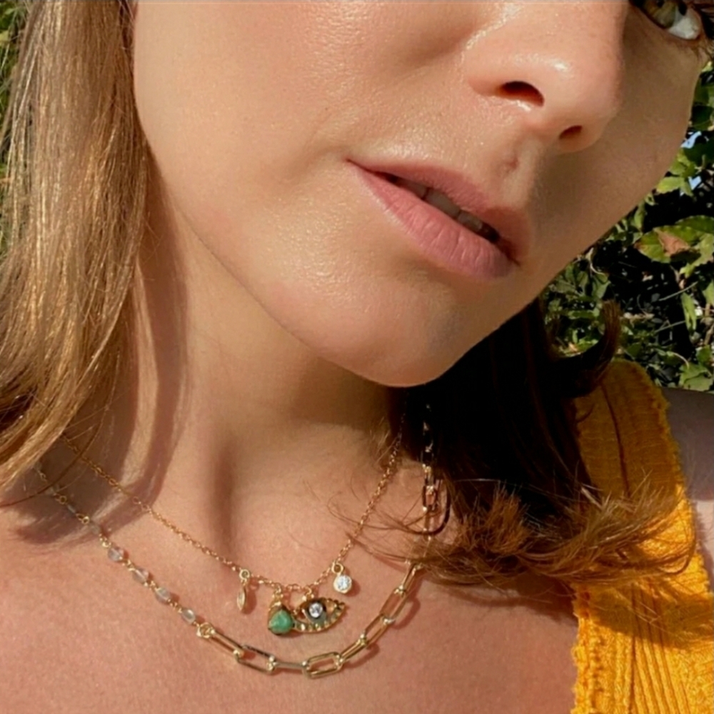 NWOT Native Gem gold neckless